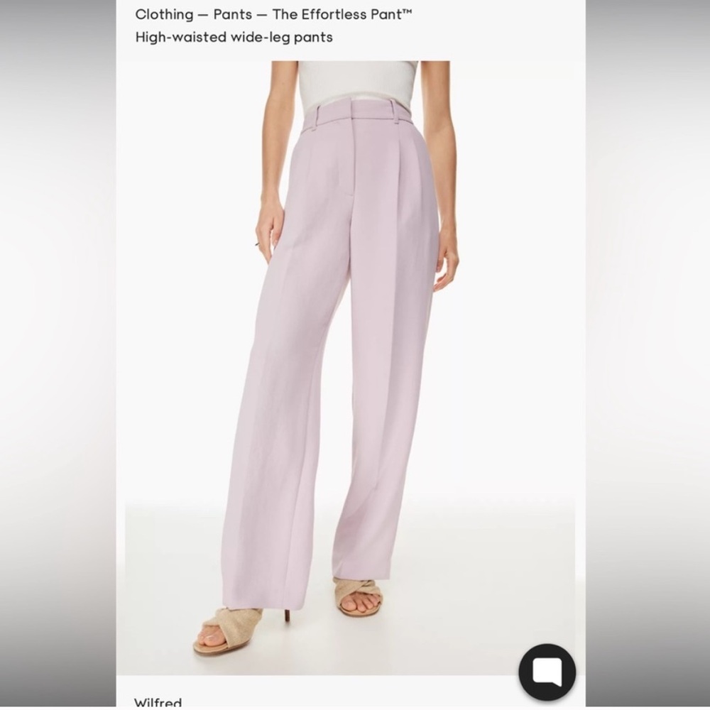 Aritzia Wilfred Cloudy Lilac Effortless Pants